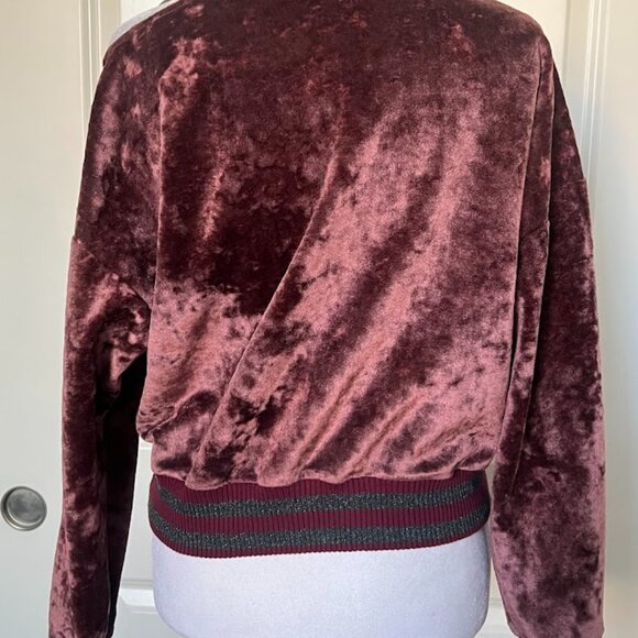 THE ONLY ALICE Maroon Burgundy Long Sleeve Sweater Top Size XS - Picture 10 of 16